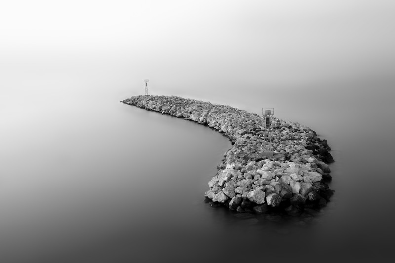 A breakwater in the middle of nowhere
